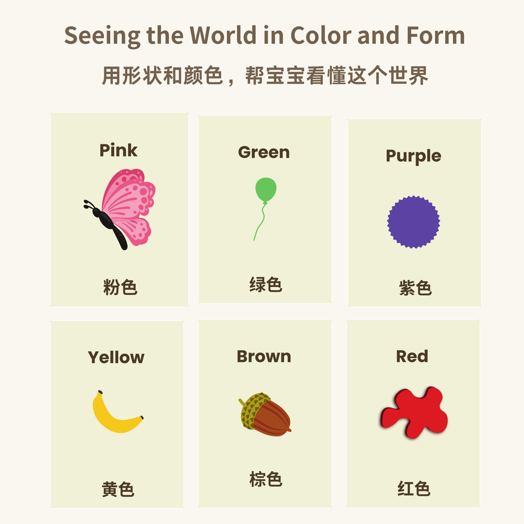 Colors & Shapes Flashcards | Bilingual English Chinese | 24 Cards | Toddler Learning | Printable PDF | Instant Download