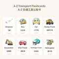 A-Z Vehicle & Transportation Flash Cards | Bilingual English Chinese | 26 Vehicles | Printable ABC Learning Cards | Instant Download
