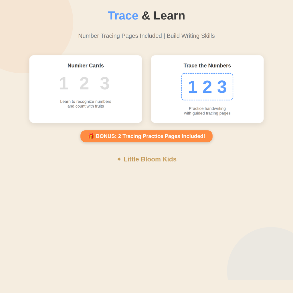 Number Cards 1-10 Printable | Toddler Preschool Flashcards | Kids Learning Activity | Instant Digital Download